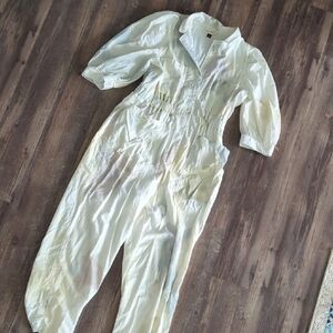 Women's Cream Pastel Splatter Jumpsuit